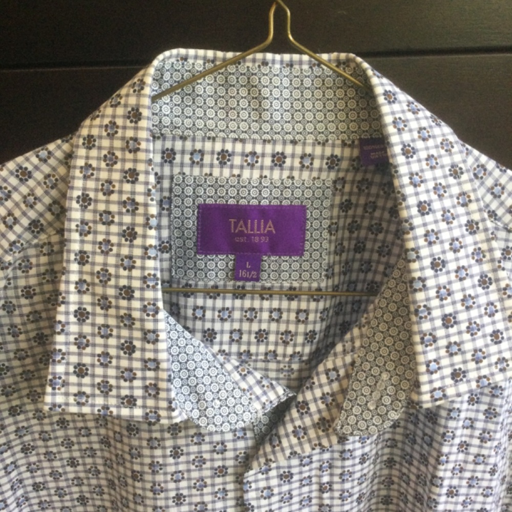 TALLIA Men’s dress shirt, size L, 17.5